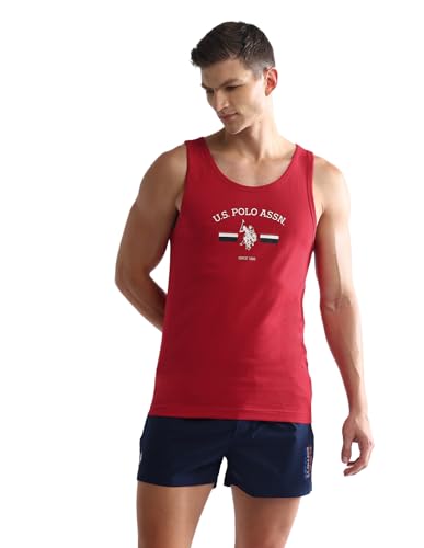 Buy U.S. POLO ASSN. Men's Cotton Solid Regular Fit Fashion Vest (OEV02-PL_Red, Medium at Amazon.in