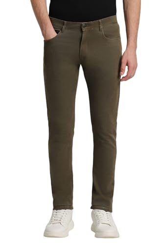 Buy Peter England Men's Tapered Jeans (PJTFASTFI66460_Olive at Amazon.in