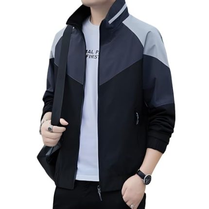 Buy MIA FASHION Mens Jackets for Summer, Lightweight Windcheater Jacket, Full Sleeves, Regular Fit, Stylish Stand Collar, Zipper Closure at Amazon.in