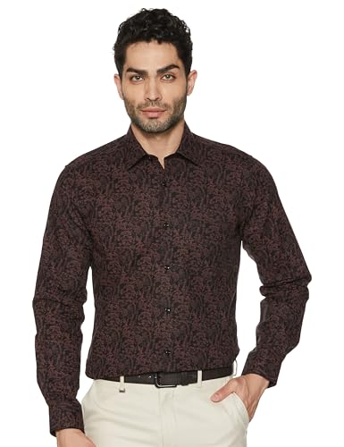 Van Heusen Men's Regular Fit Shirt (VHSFFCUBE85618_Brown  Amazon.in: Clothing & Accessories