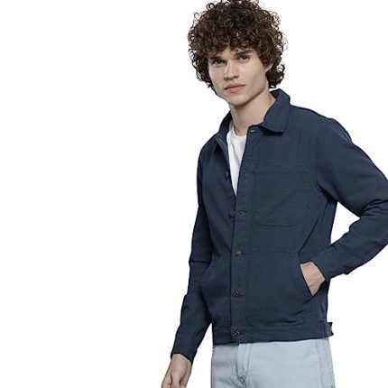 Buy The Indian Garage Co Men's Cotton Slim Fit Standard Length Jacket (0621-Oxmjkt01-03_True Blue M) at Amazon.in
