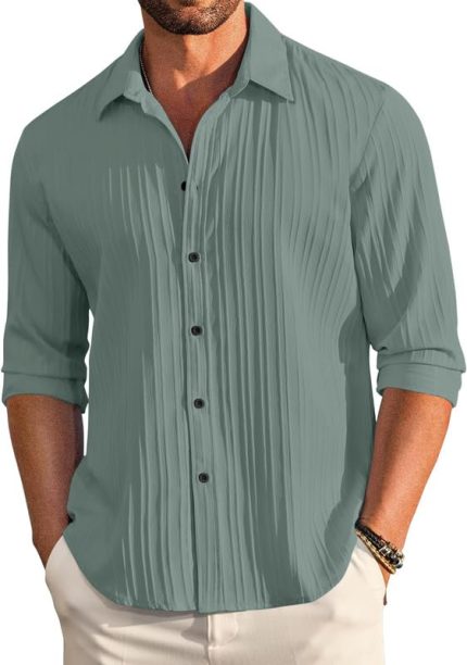 FINIVO FASHION Men's Solid Regular Fit Shirt (PCN_222_Green_XL  Amazon.in: Clothing & Accessories